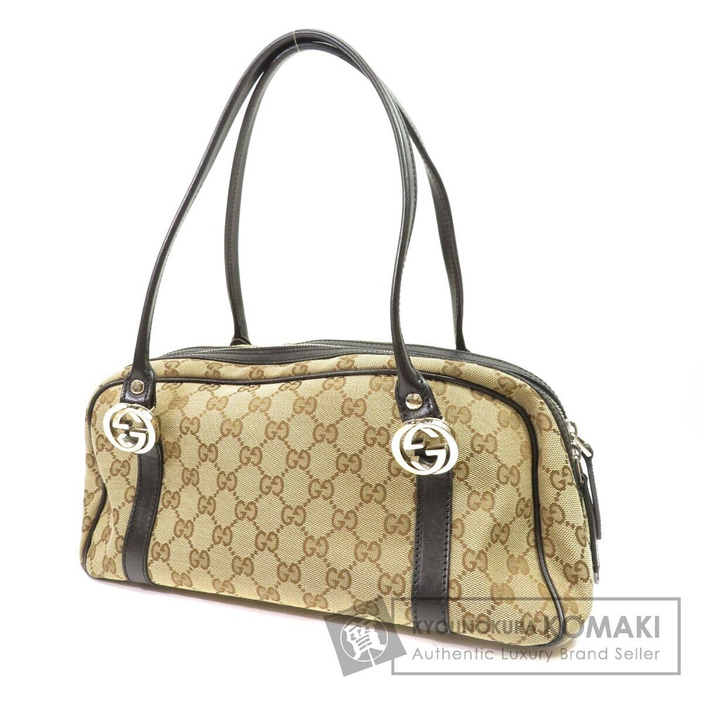 Gucci GG Twins Boston bag beige GG brown leather